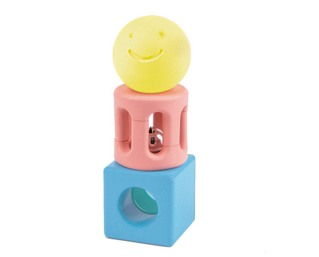 Hape Baby set sonagli geometrici neonato 3 pezzi pastello