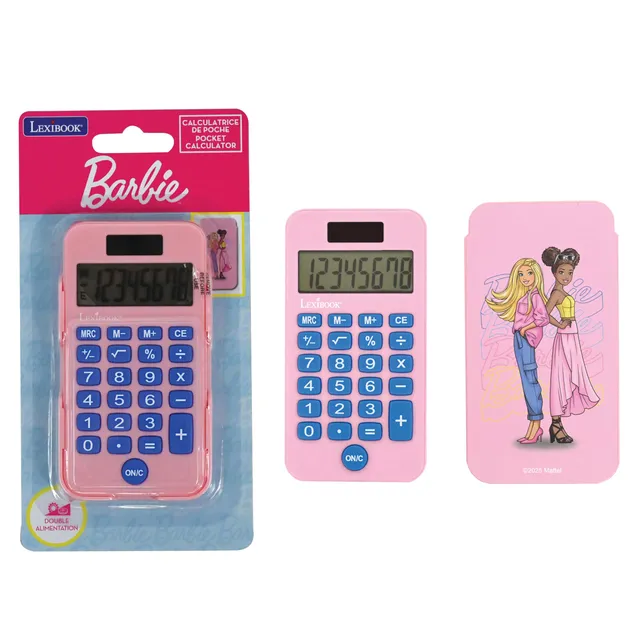 Lexibook Barbie calcolatrice tascabile solare rosa
