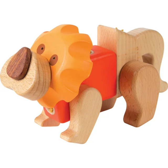 smallfoot 9835 kit costruzioni leone legno incastro