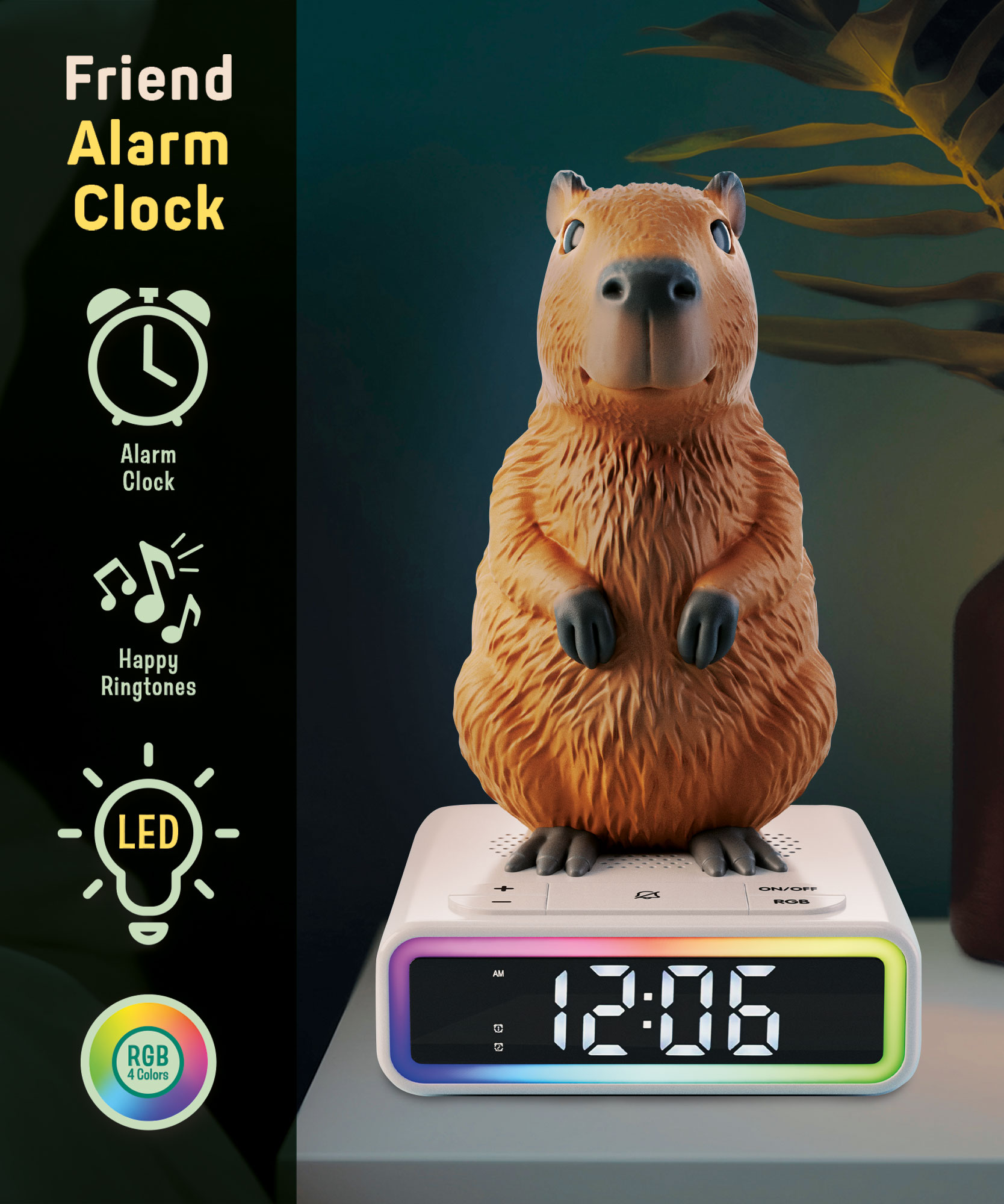 Lisciani Rainy Days Capibara sveglia digitale luci