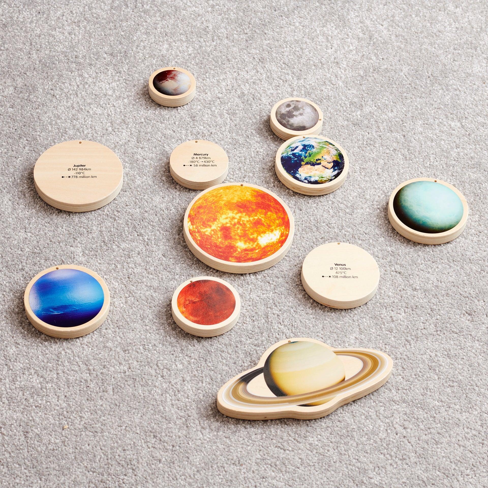 Tickit Wooden Solar System Discs dischi legno sistema solare 11 pezzi
