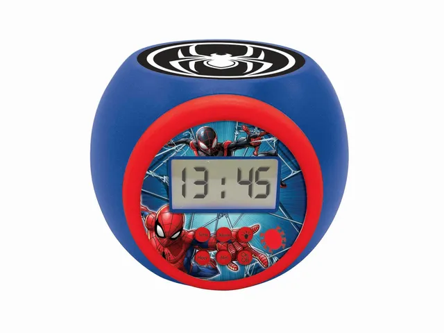 Lexibook Spider-Man RL977SP sveglia proiettore blu-rosso