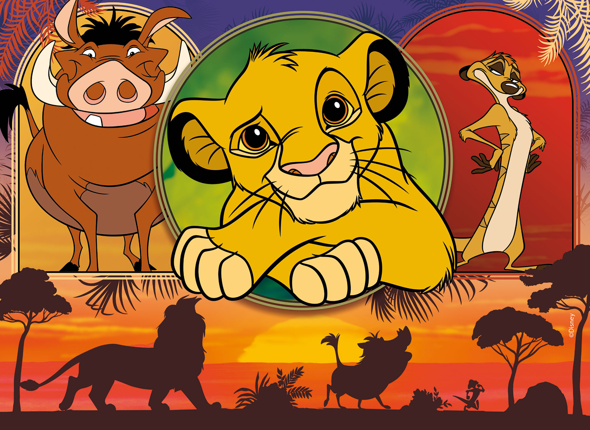 Lisciani Disney Maxifloor 4x48 puzzle Re Leone double-face