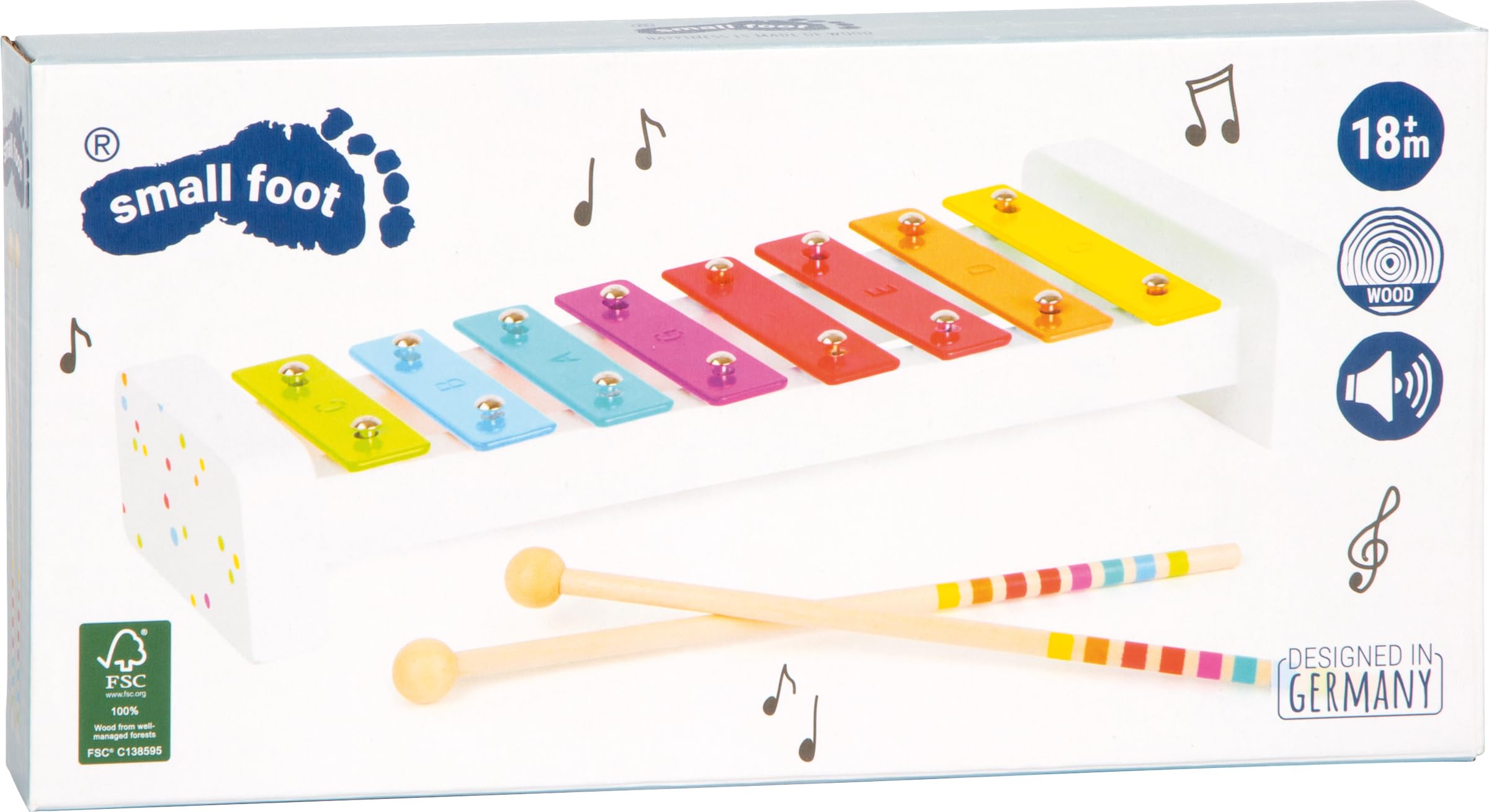 smallfoot Sound Xilofono in legno colorato