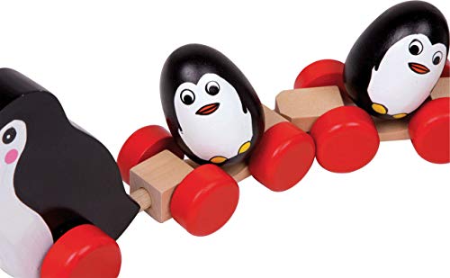 smallfoot 2492 famiglia pinguini gioco da tirare legno