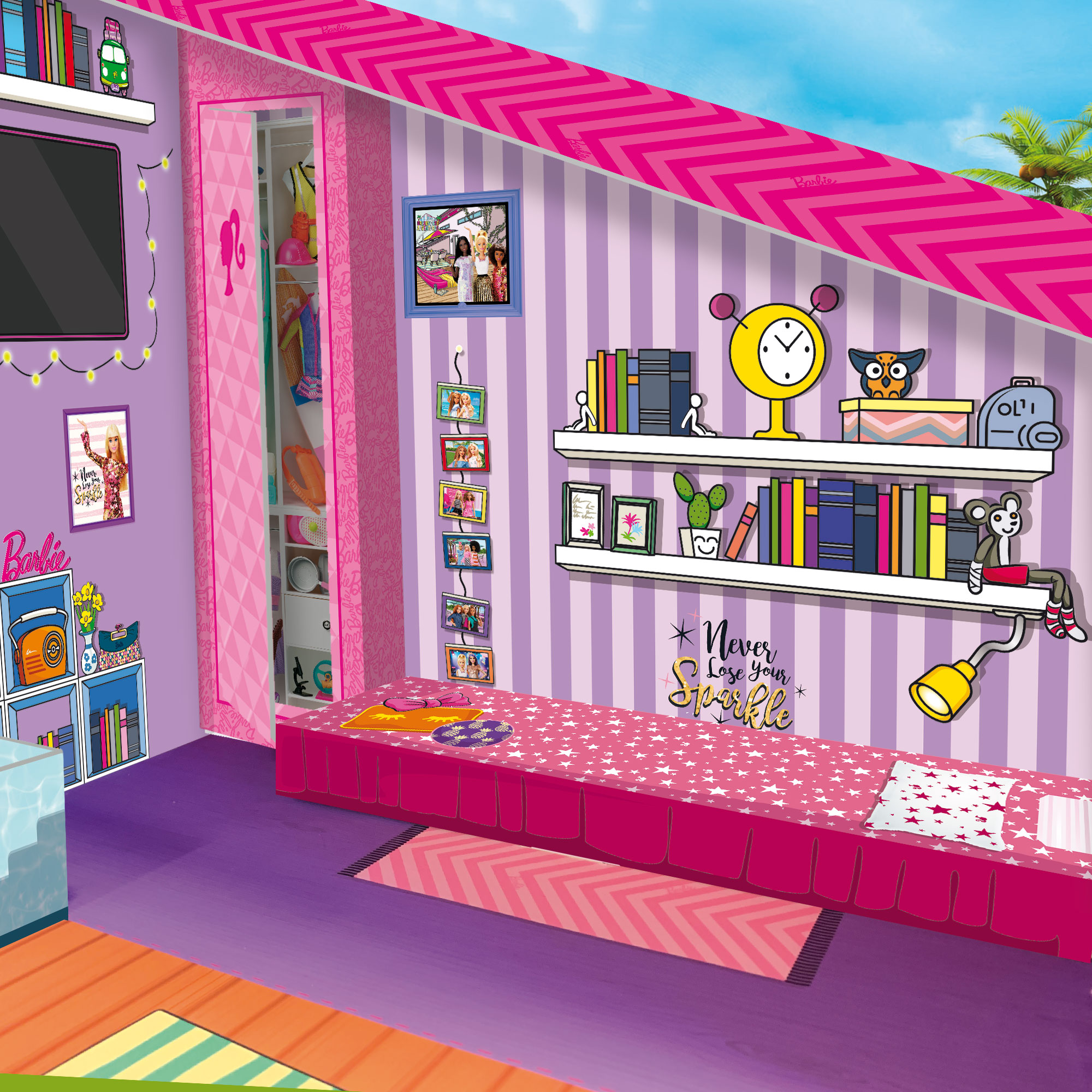 Lisciani Barbie Dream Summer Villa casa 2 piani con bambola