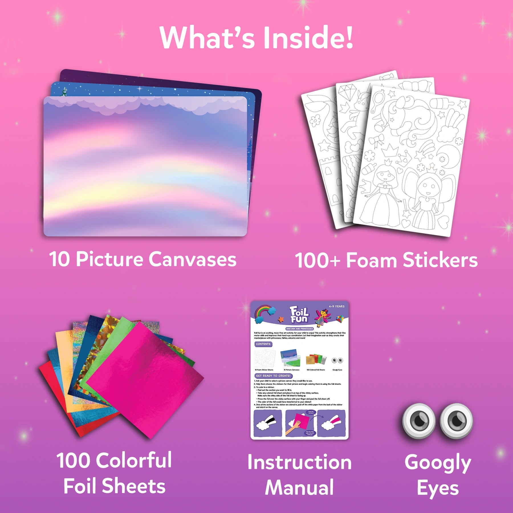 Skillmatics Foil Fun Unicorn Princess kit arte foil 4-9 anni
