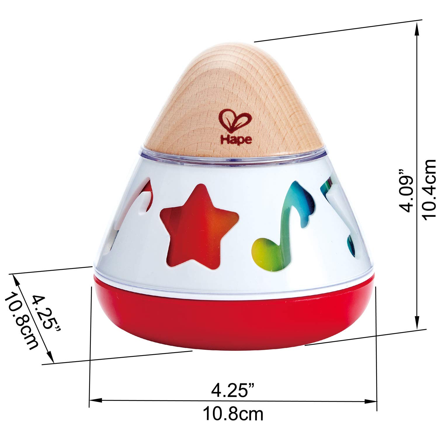 Hape Carillon Trottola a Carica per Neonati con Melodia Dolce