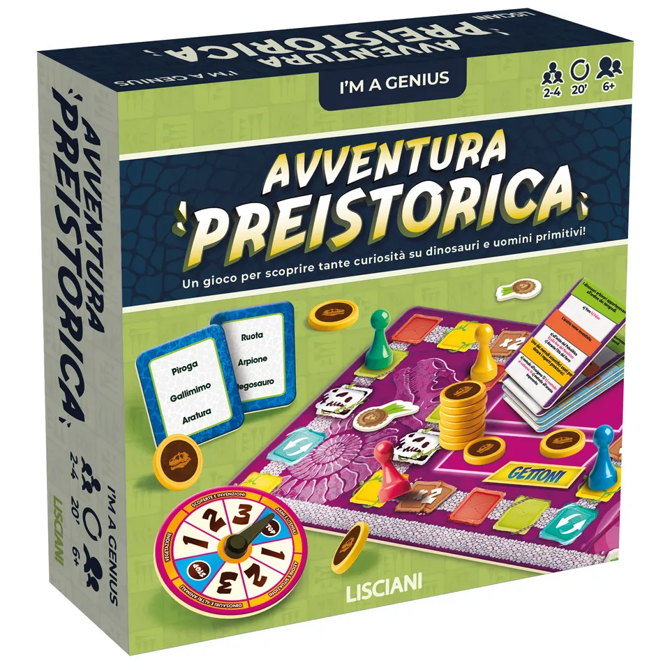 Lisciani I'm a Genius Avventura Preistorica gioco quiz