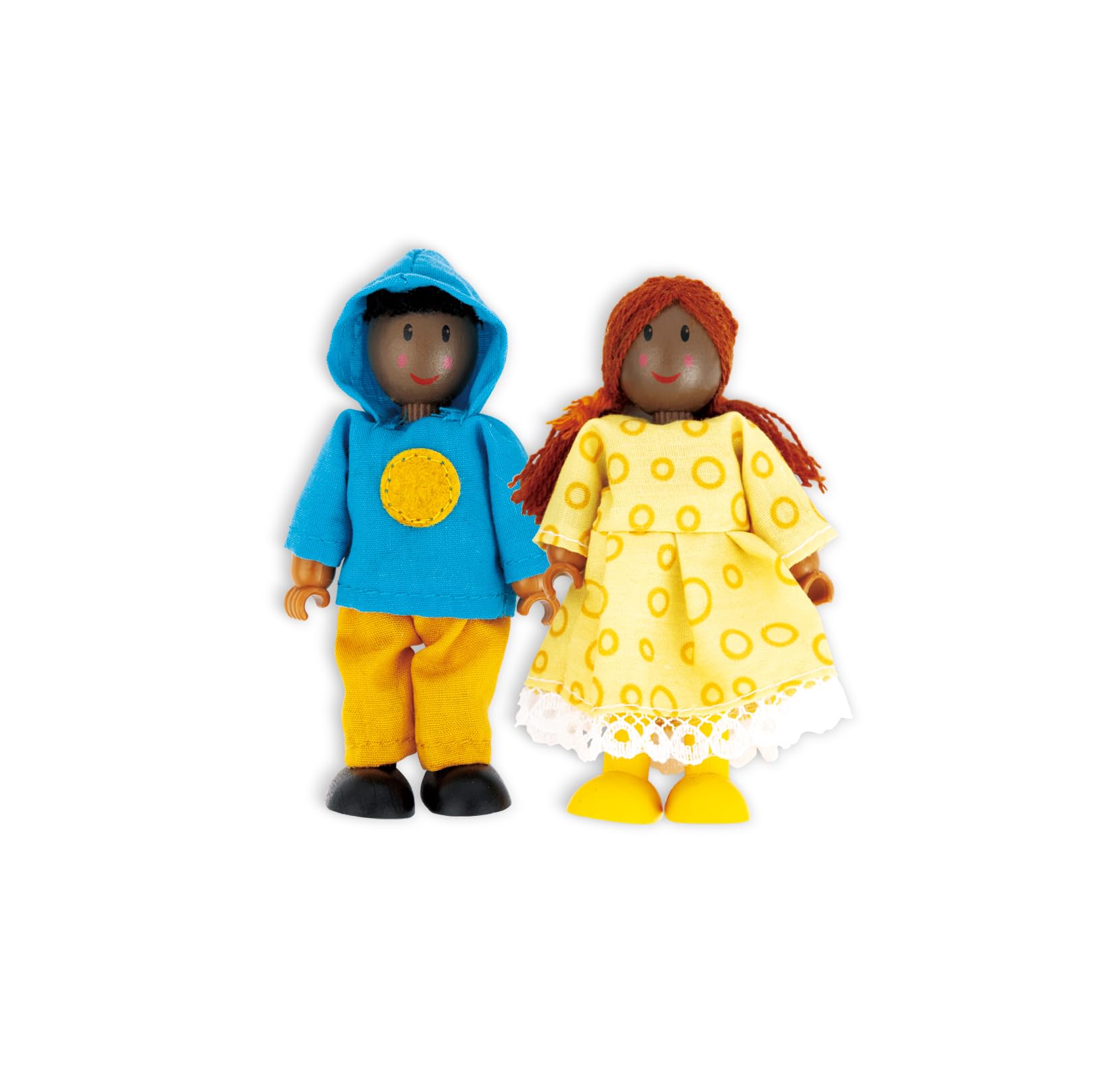 Hape Famiglia Felice bambole legno afroamericana