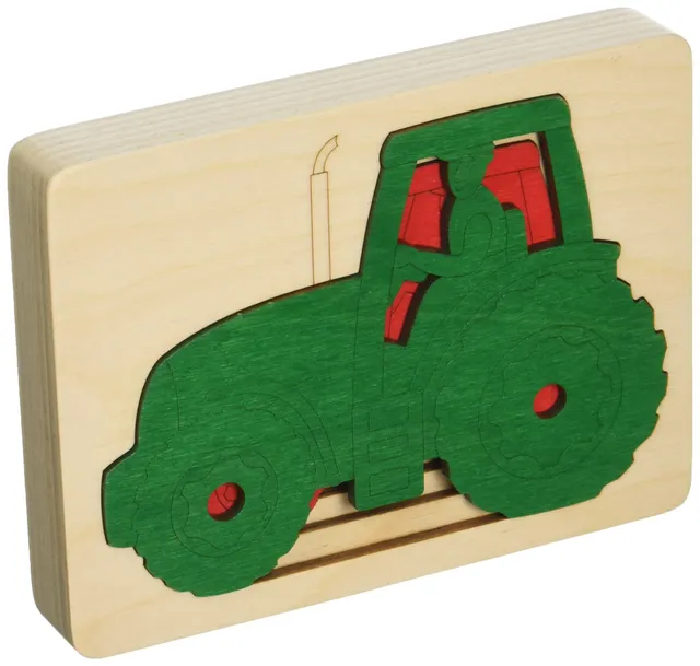 Hape E6513 5 Trattori puzzle legno 5 livelli da 2 anni
