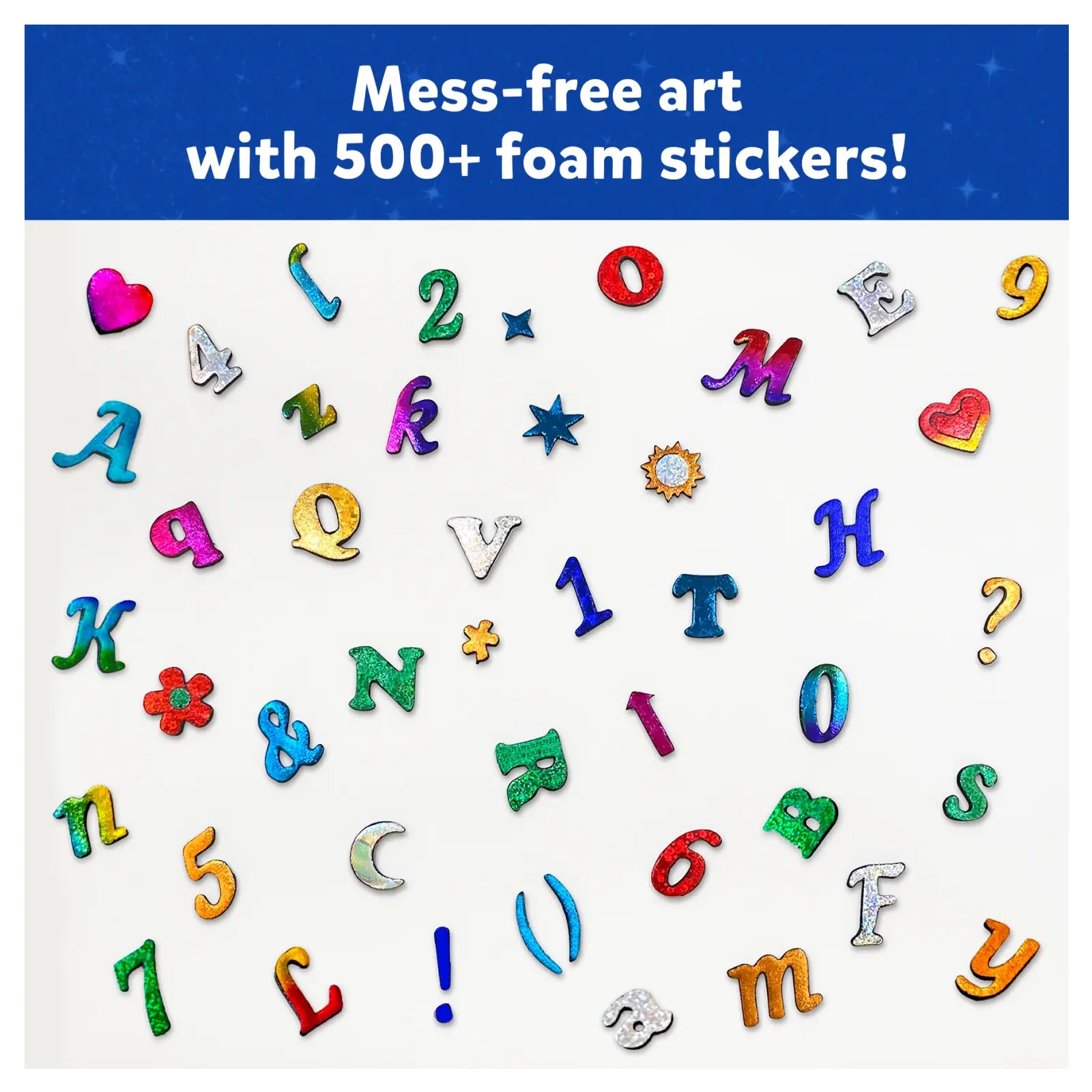 Skillmatics Foil Fun Letter & Number Stickers kit foil da 5 anni