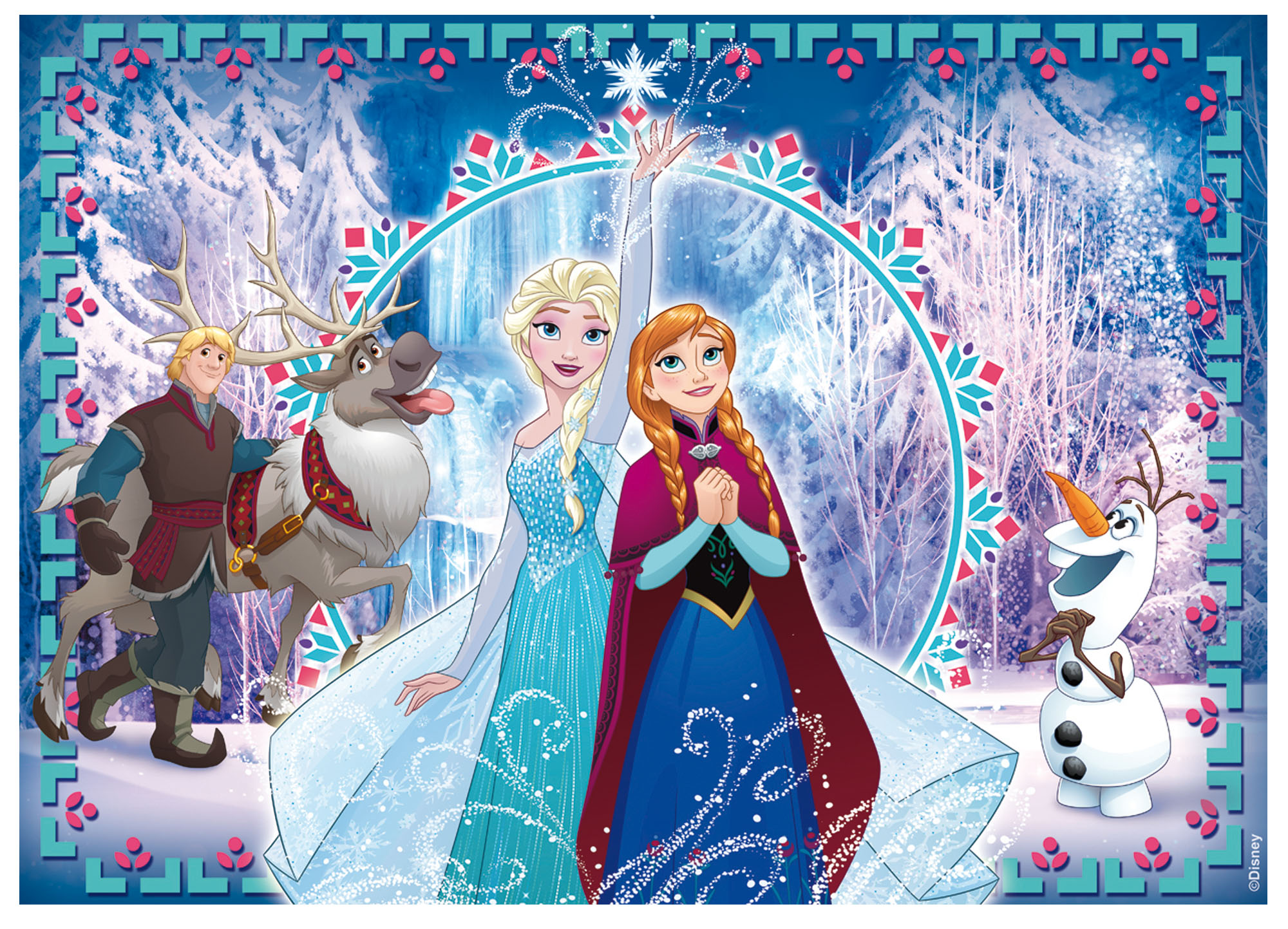 Lisciani Disney Puzzle DF Plus 250 Frozen puzzle 250 pezzi double-face