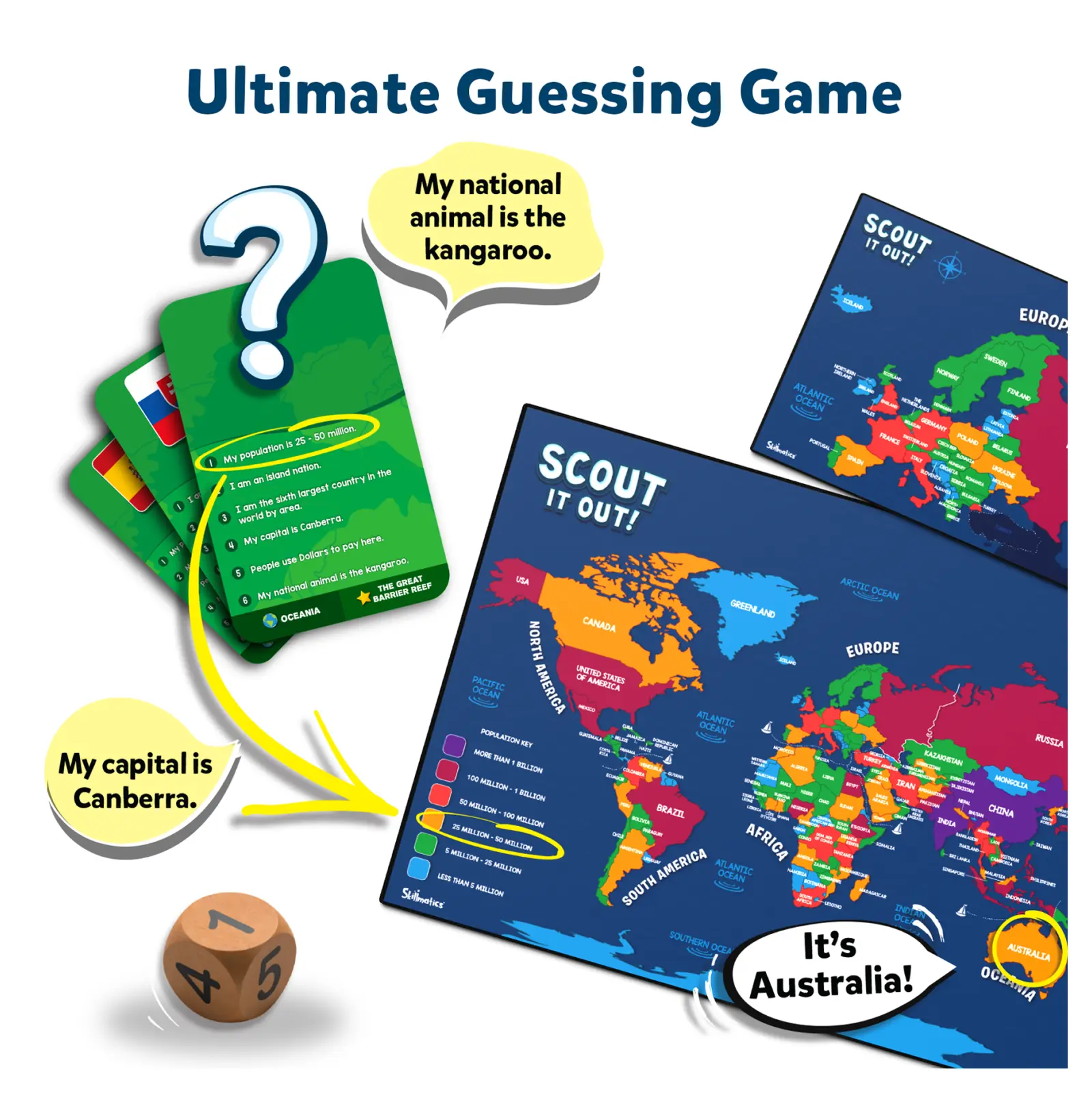 Skillmatics Scout It Out Countries gioco geografia 7+ anni
