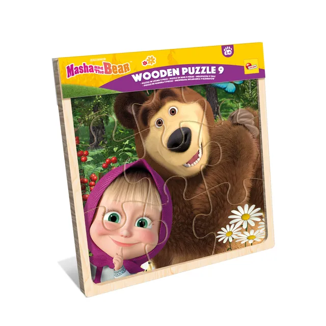 Lisciani Masha Wooden Puzzle 9 puzzle legno 6 pezzi piccoli