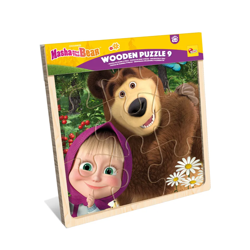 Lisciani Masha Wooden Puzzle 9 puzzle legno 6 pezzi piccoli