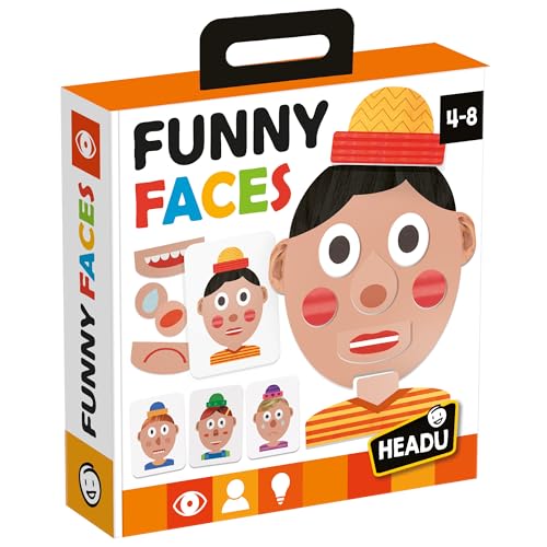 Headu Funny Faces tombola emozioni bambini 4-8 anni