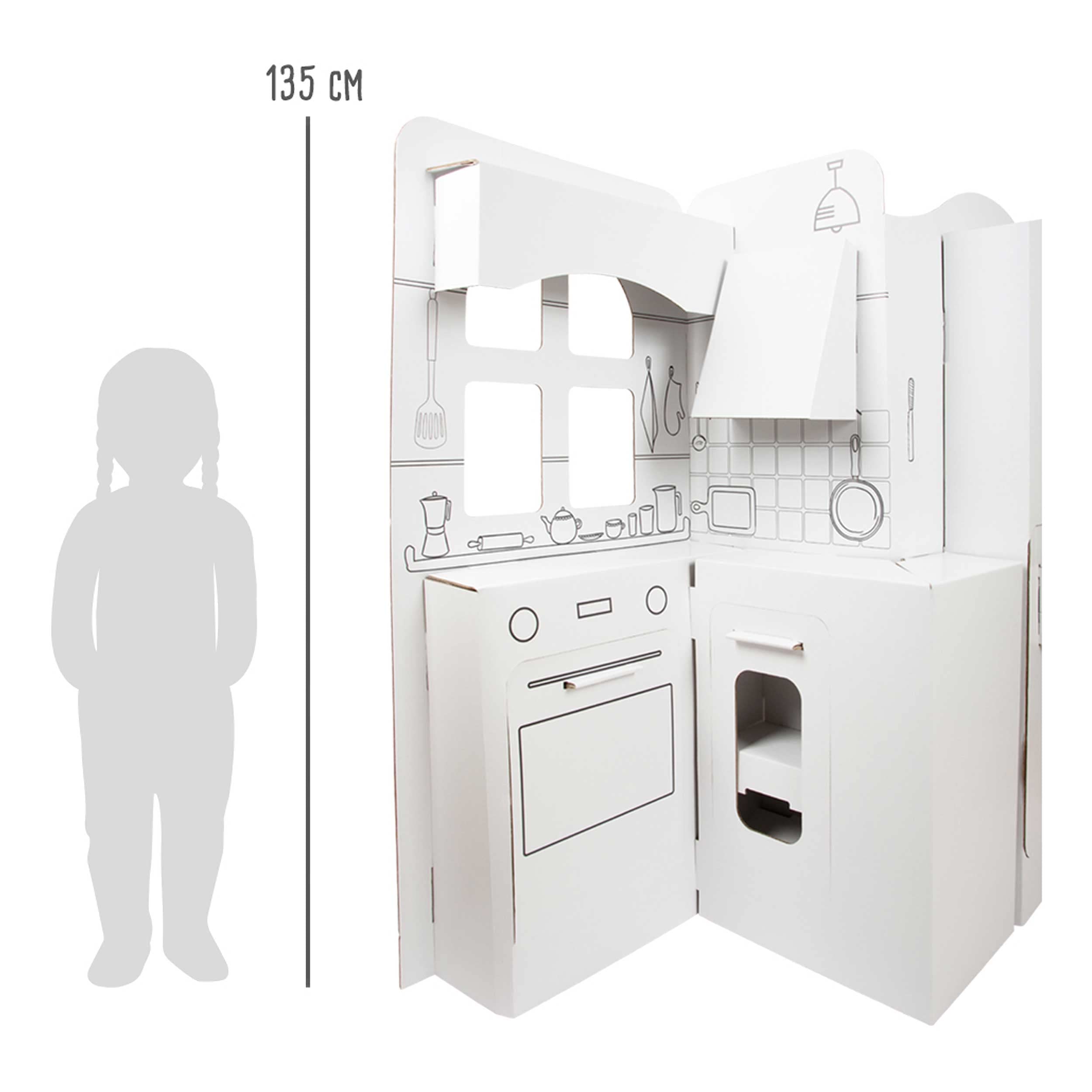 small foot 11800 cucina giocattolo cartone da colorare 3 anni