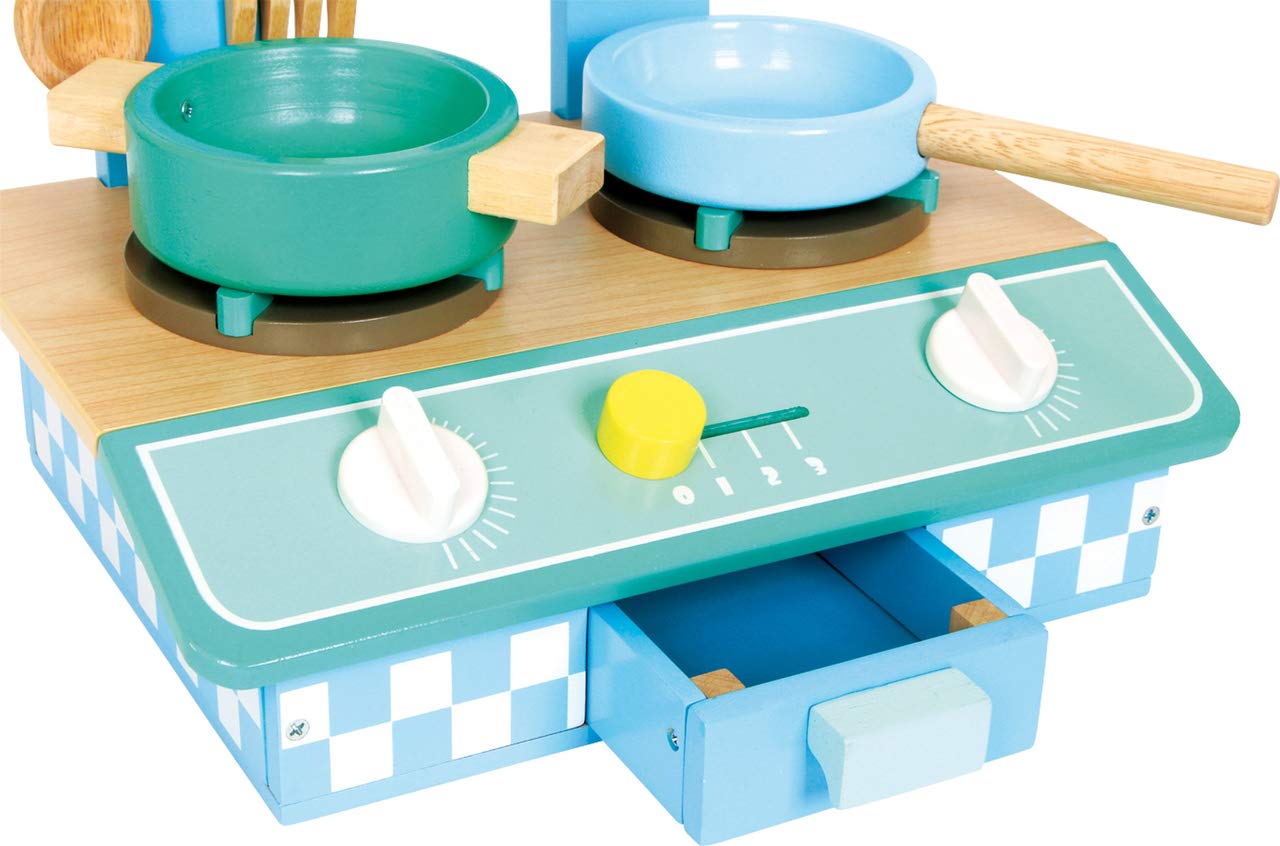 smallfoot Oliver cucina giocattolo legno 6 pezzi