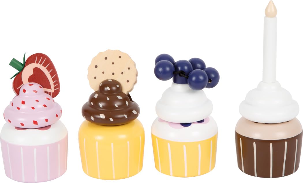 smallfoot Tasty alzata cupcake legno 4 cupcake magnetici