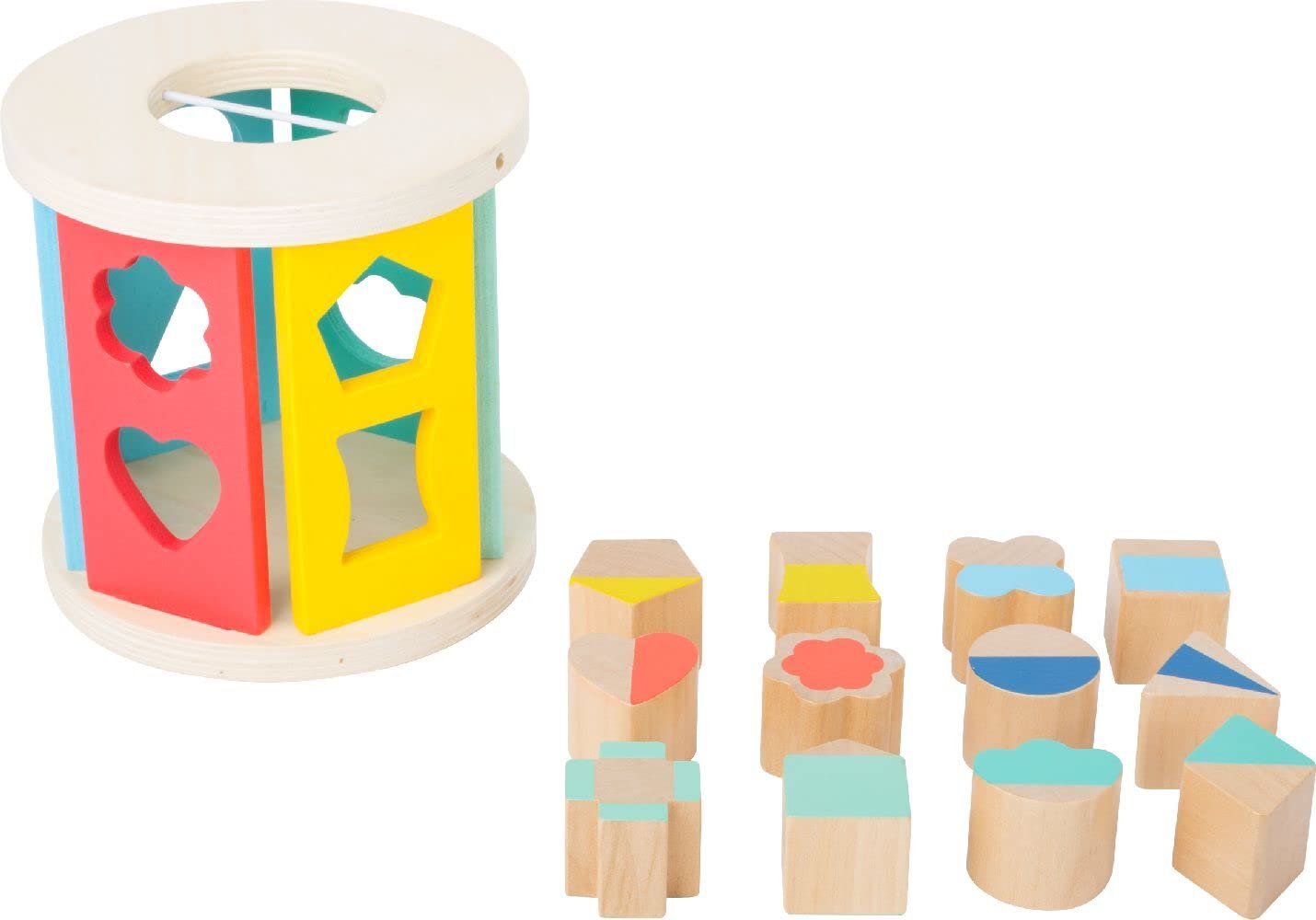 smallfoot Cubo Ordinamento Forme rotolante gioco legno 12 pezzi
