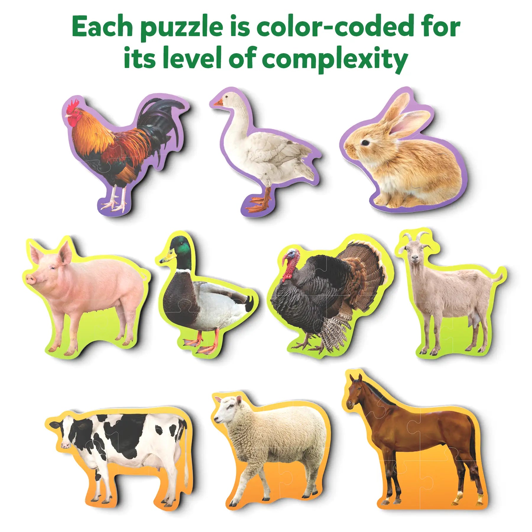 Skillmatics Step by Step Puzzle Farm Animals puzzle 3 anni