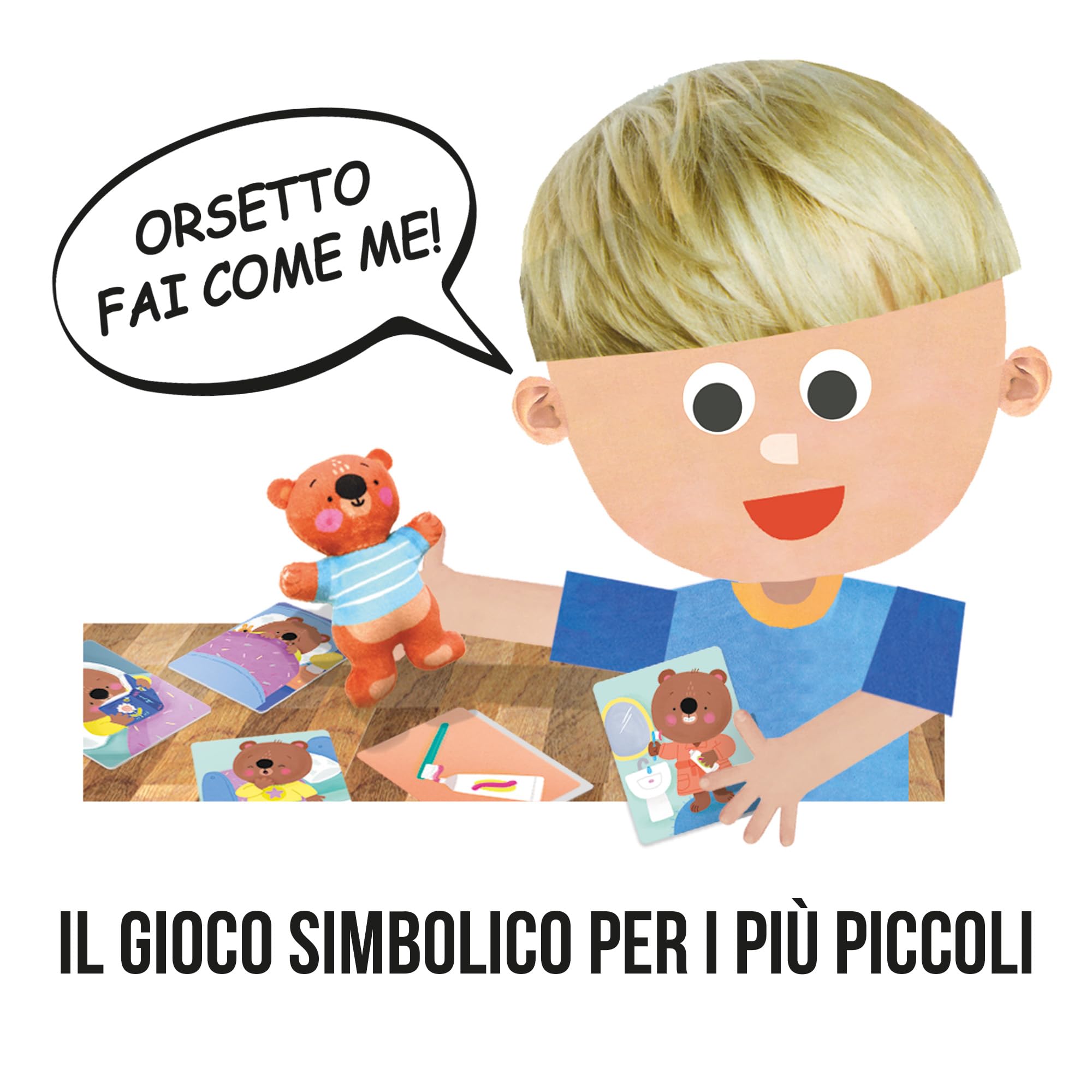 Headu Buonanotte Orsetto Flashcards Baby Routine 1-3 Anni