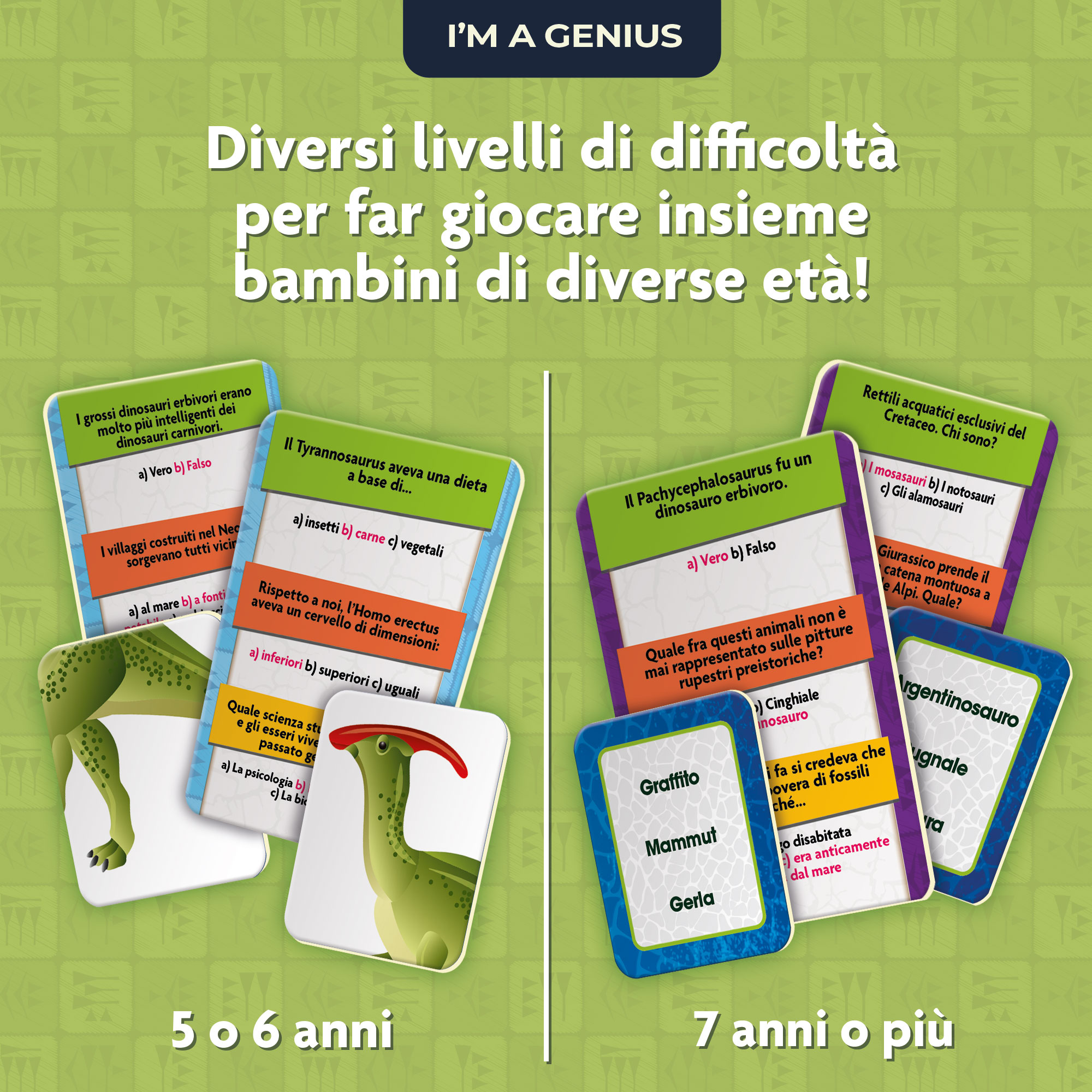Lisciani I'm a Genius Avventura Preistorica gioco quiz