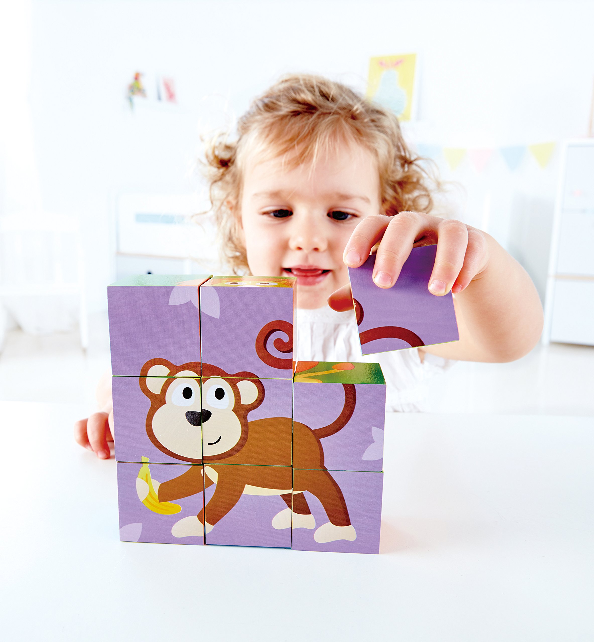 Hape E1619 puzzle in legno Papaveri Rossi con pomelli