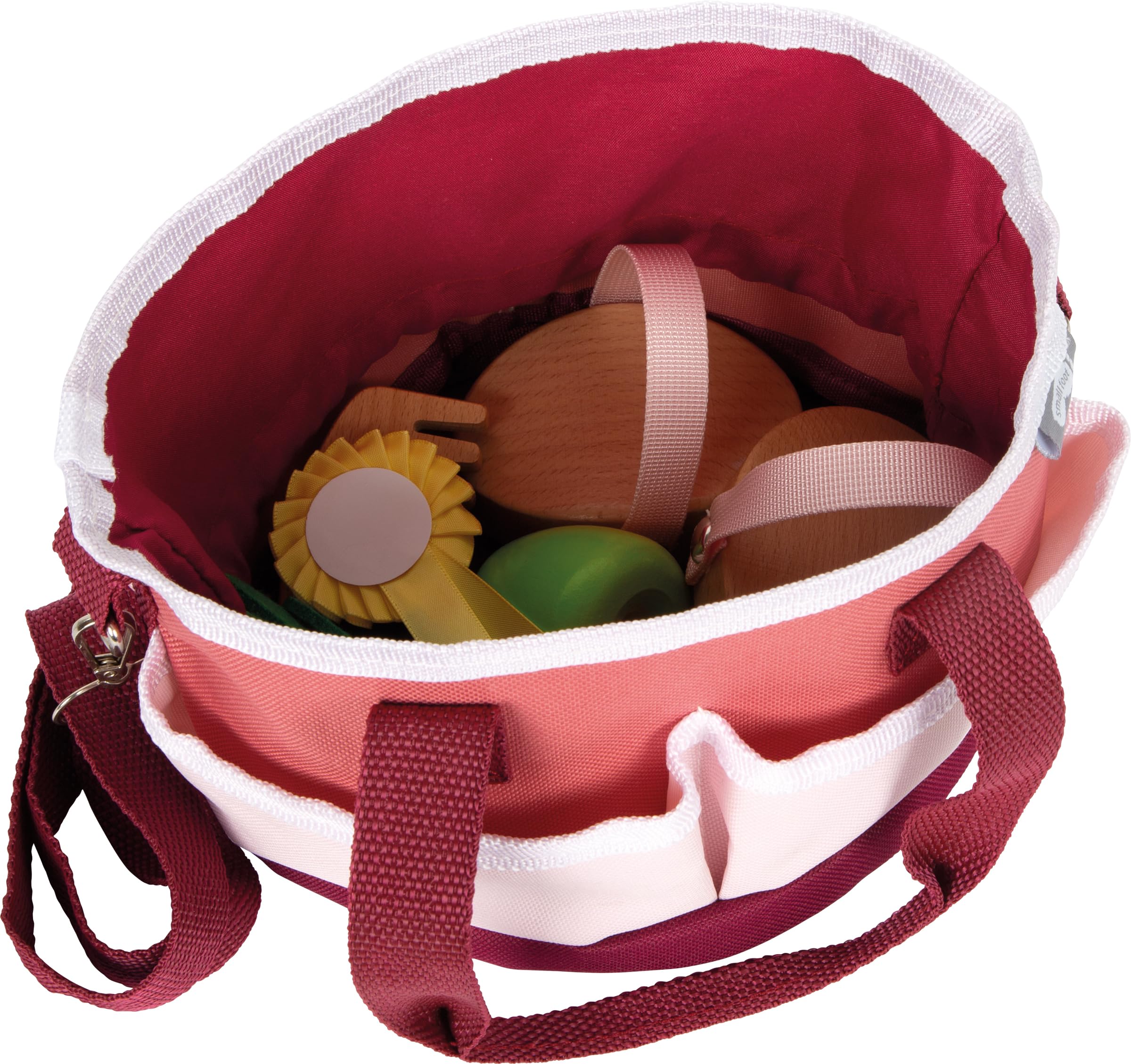 smallfoot 12705 set toelettatura cavallo borsa rossa 3 anni+
