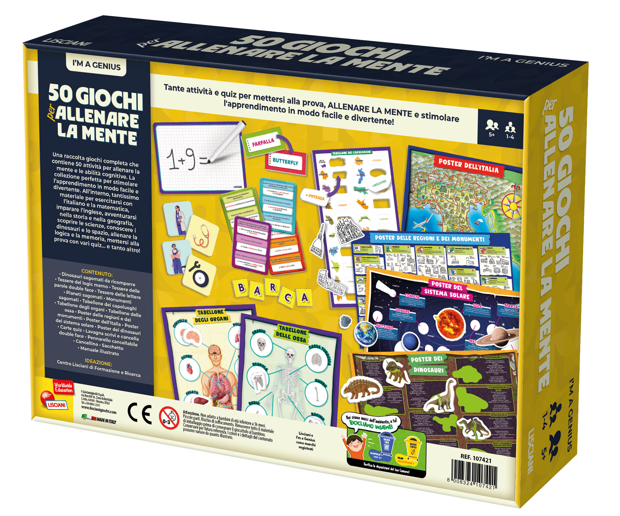 Lisciani I'm a Genius 50 Giochi scatola educativa primaria