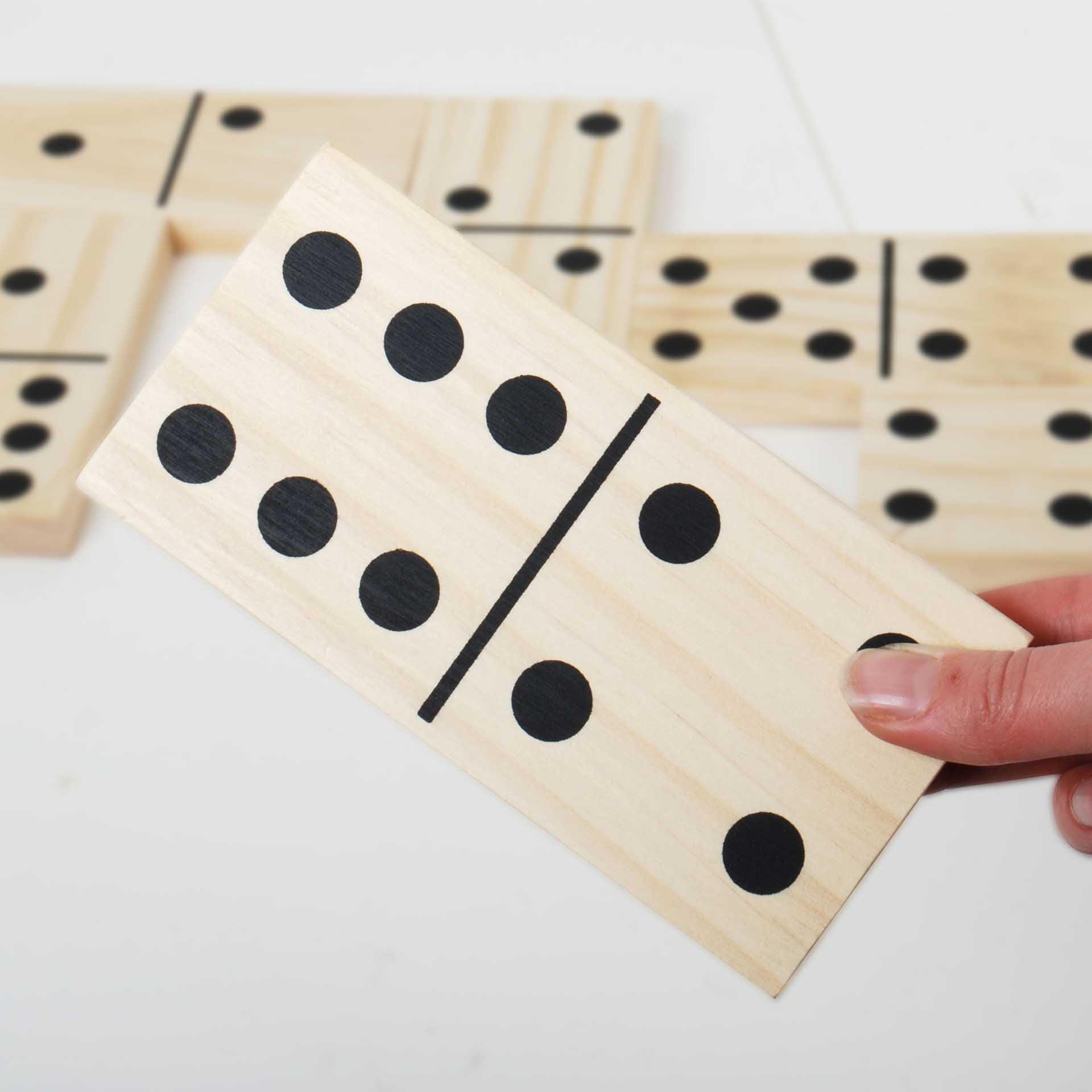 Tickit Wooden Dominos domino legno gigante 28 pezzi numeri