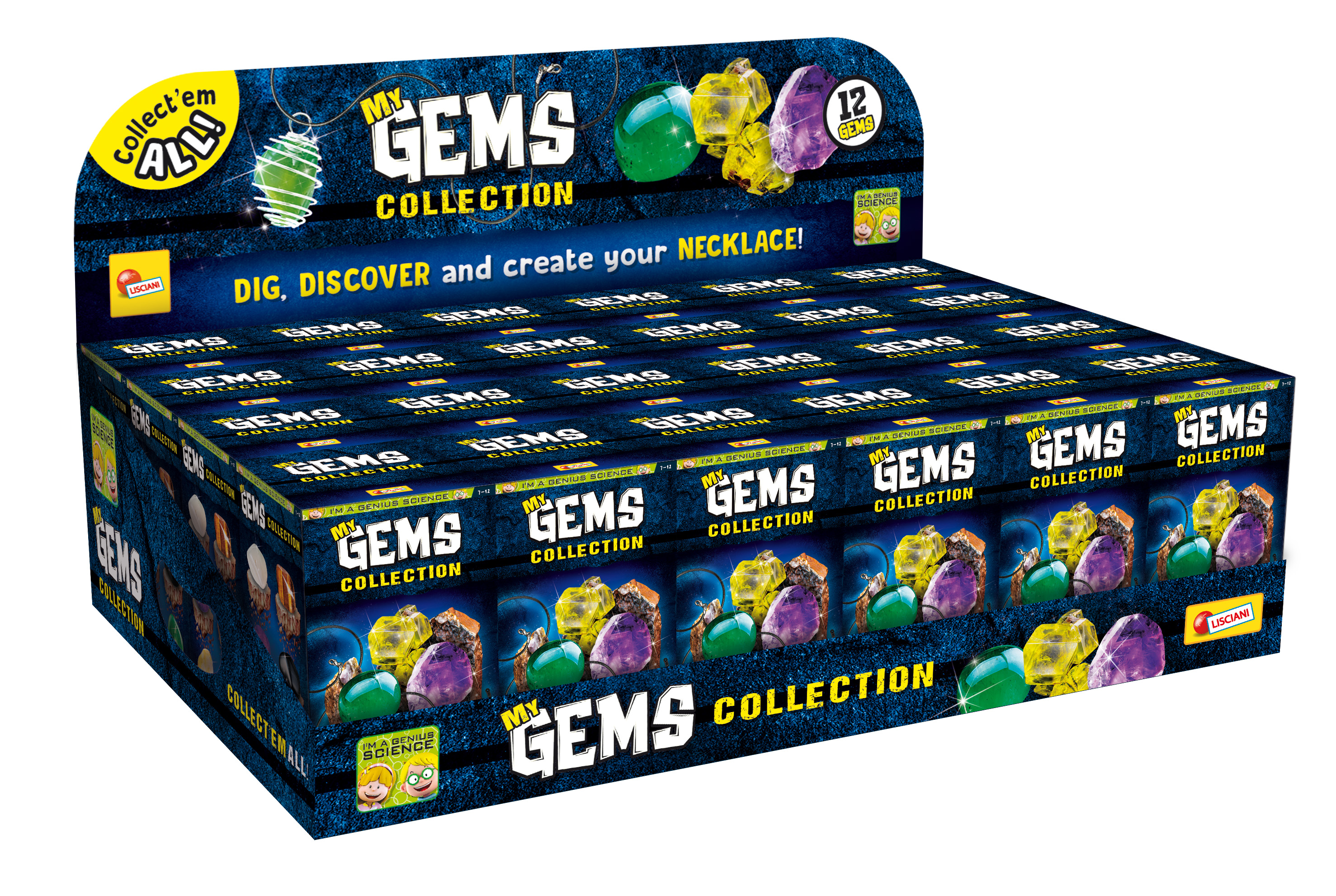 Lisciani I'm a Genius My Gems Collection kit scavo 12 gemme