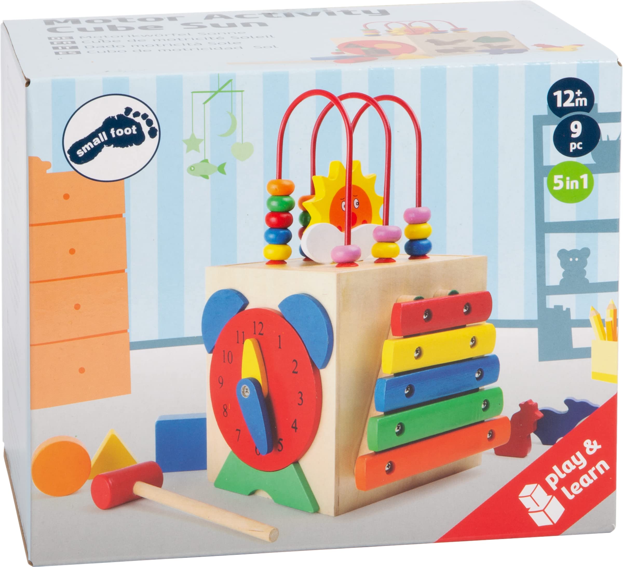 smallfoot Active Cube Sole cubo attività 5 giochi