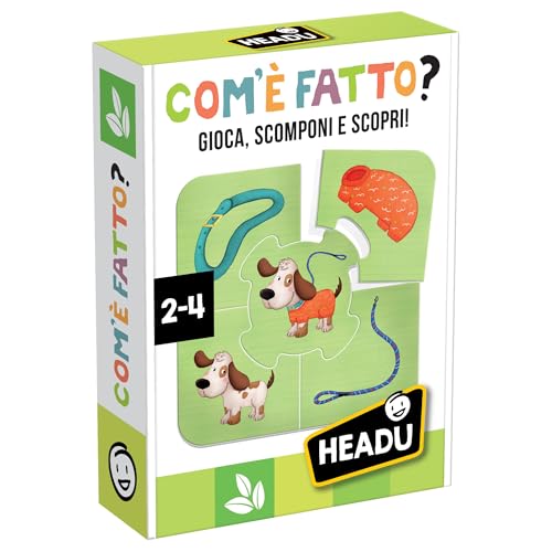 Headu Com'È Fatto IT54921 puzzle educativo 2-4 anni 6 soggetti