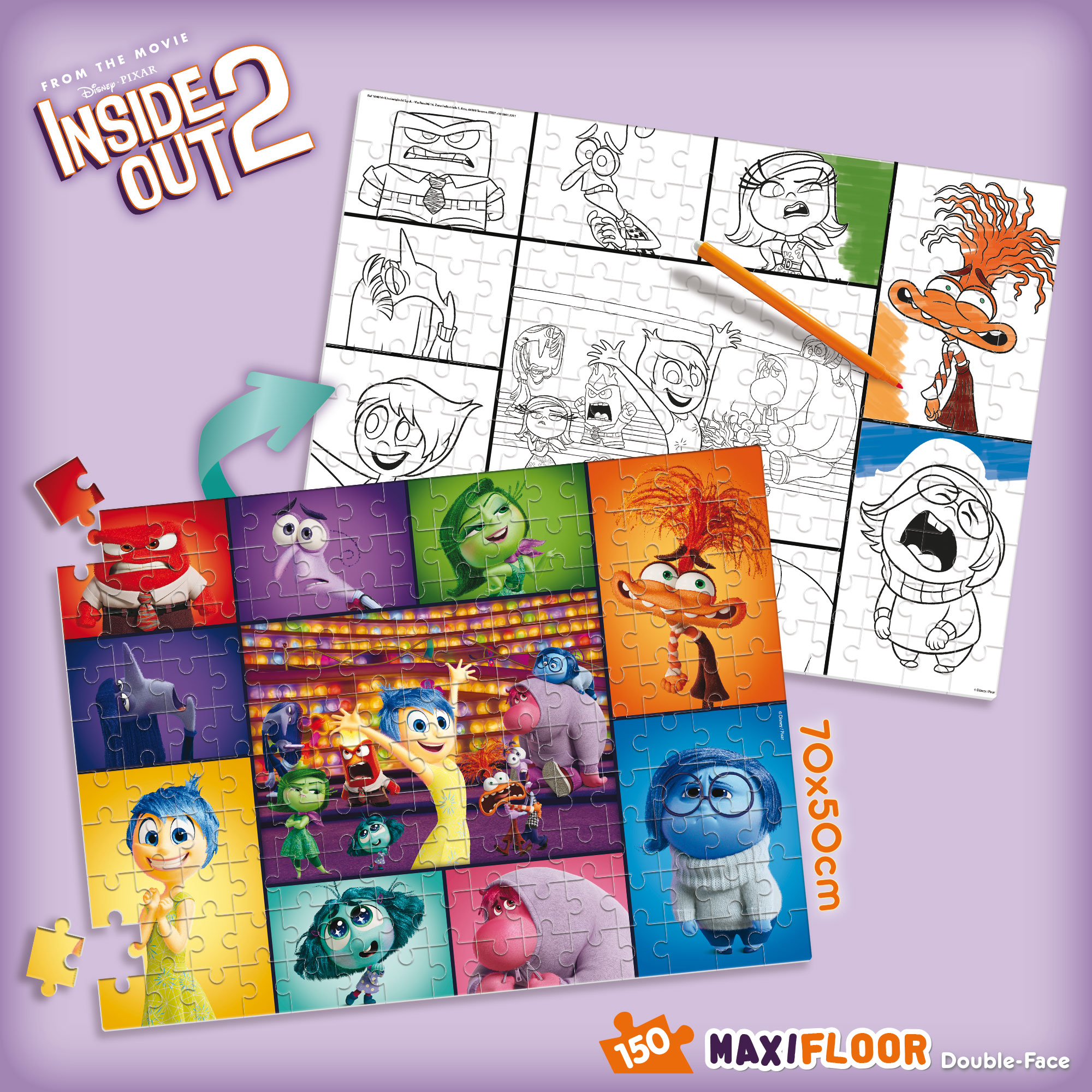 Lisciani Inside Out 2 Puzzle Df Maxifloor 150 150 pezzi