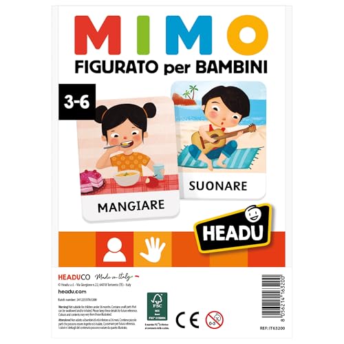 Headu Mimo delle Azioni gioco mimo emozioni 3-6 anni