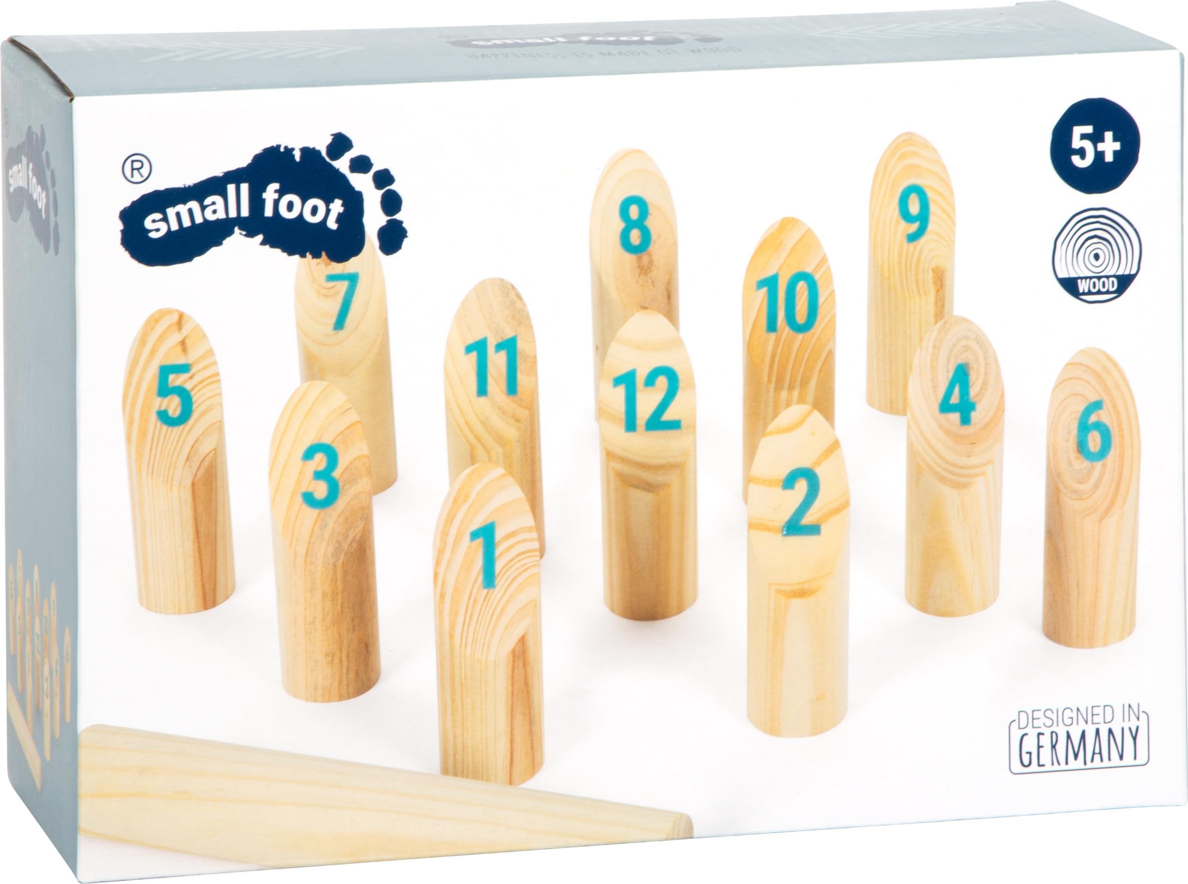 smallfoot Active Kubb con numeri 12402 gioco vichingo legno