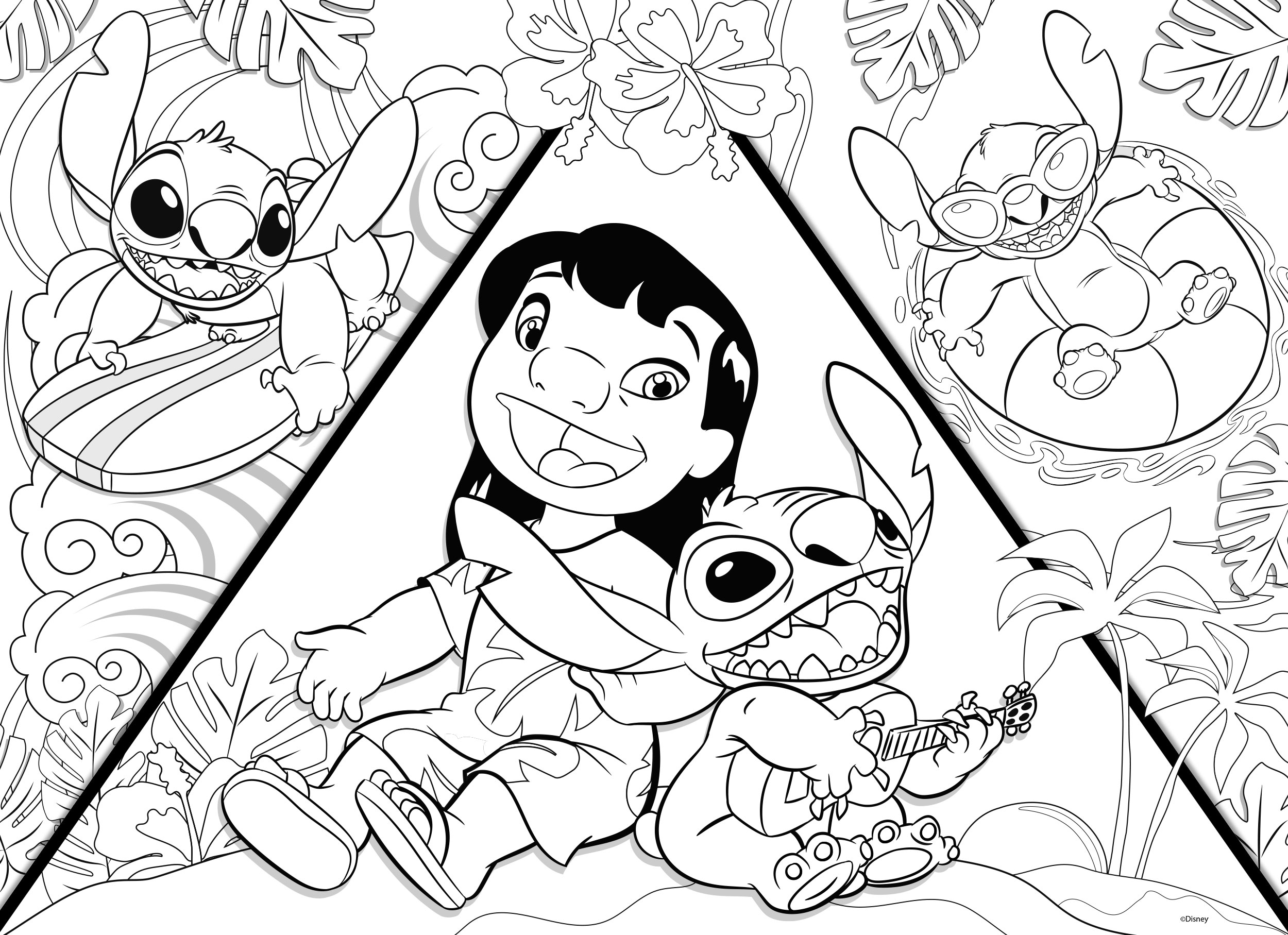 Lisciani Disney MaxiFloor 150 Lilo & Stitch puzzle bambini