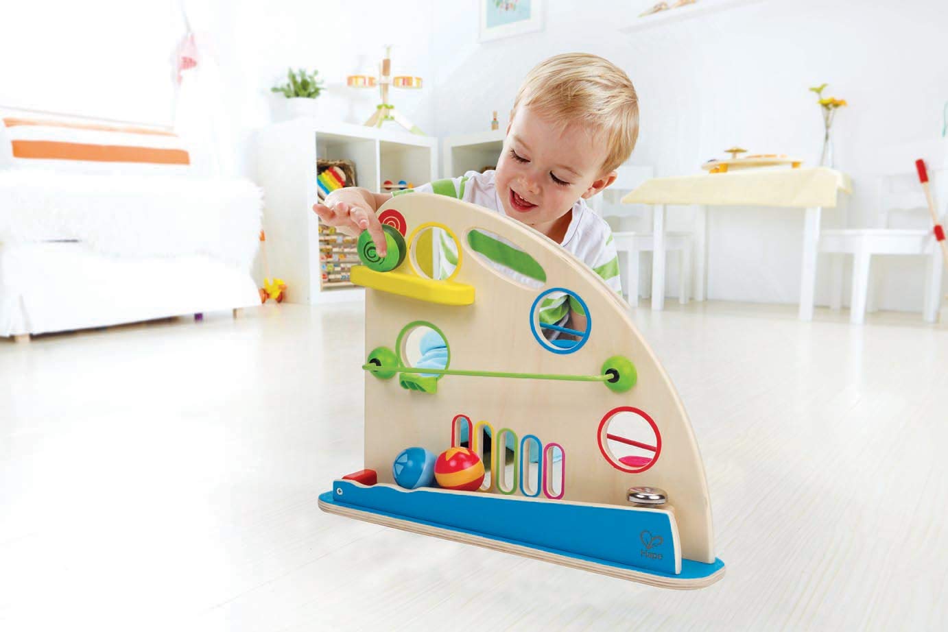 Hape E0430 Biglie in Discesa pista biglie multicolore dai 2 anni