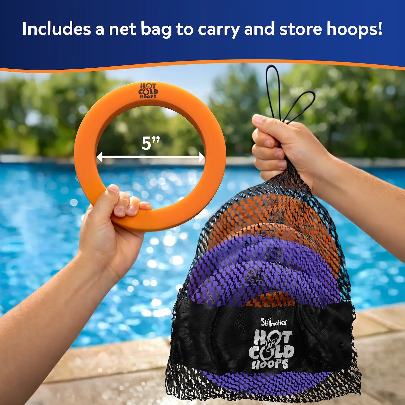 Skillmatics Hot & Cold Hoops gioco piscina squadre estate