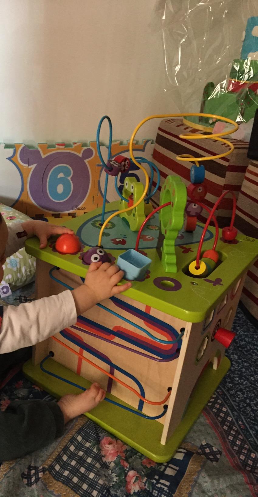 Hape Cubo Multiattività cubo legno 5 facce gioco 12 mesi