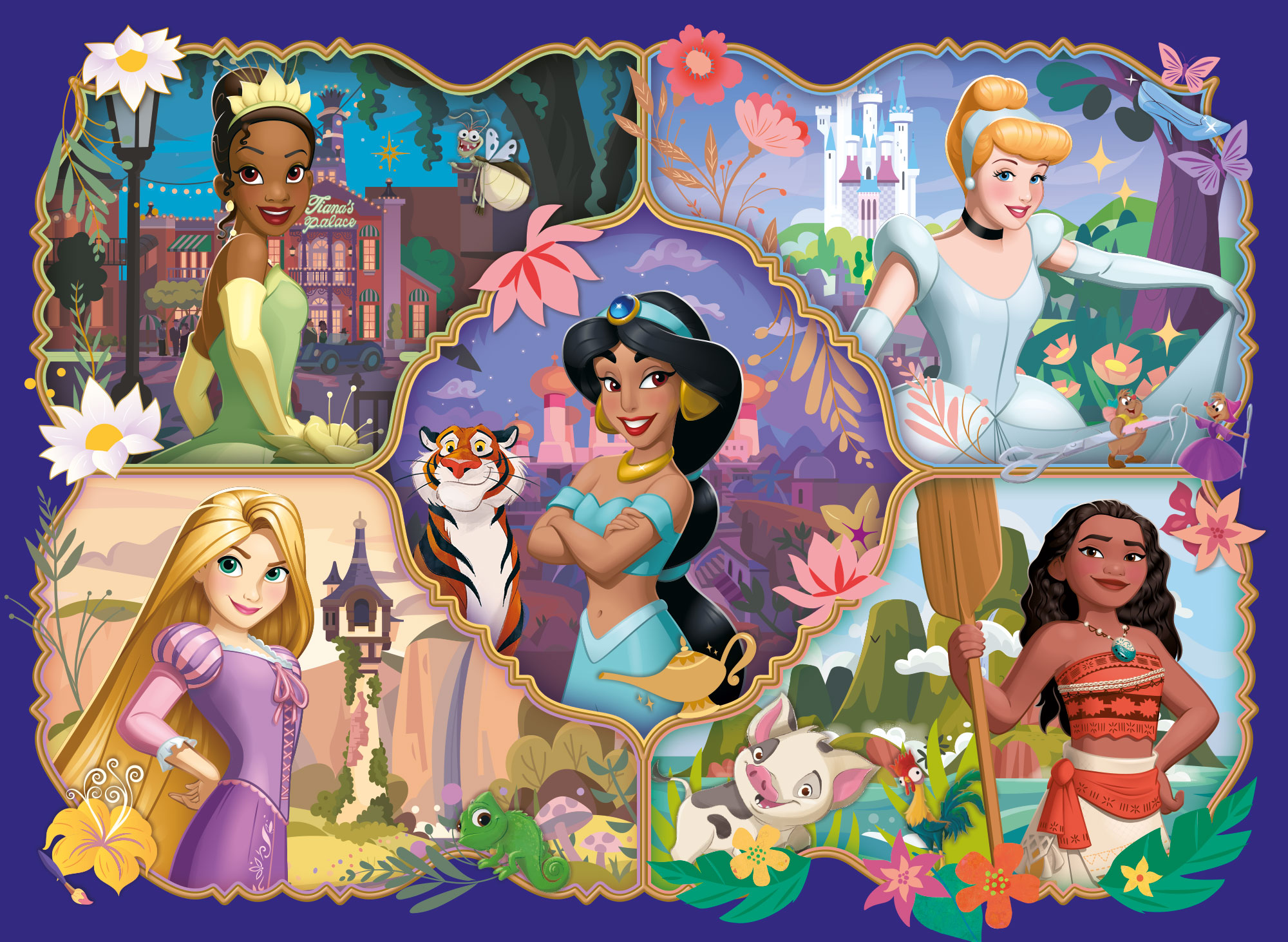 Lisciani Disney Eco Mini 24 Princess puzzle da colorare 24 pezzi