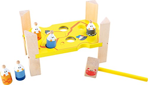 Small Foot 4237 gioco martello gatto e topo in legno