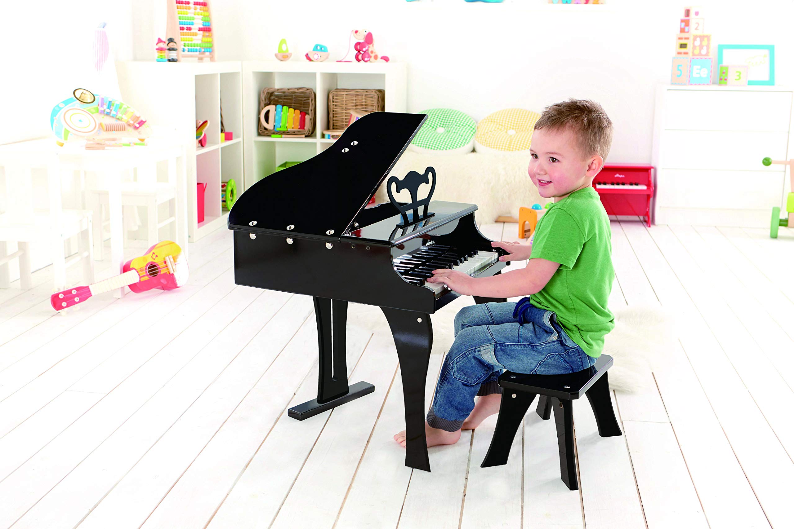 Hape E0320 Pianoforte a Coda giocattolo nero