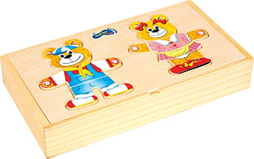 smallfoot 7182 Orsetti da vestire puzzle legno 3 anni creativo