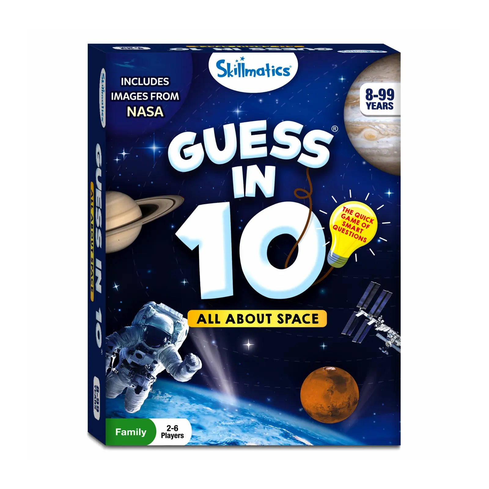 Skillmatics Guess in 10 All About Space gioco carte spazio