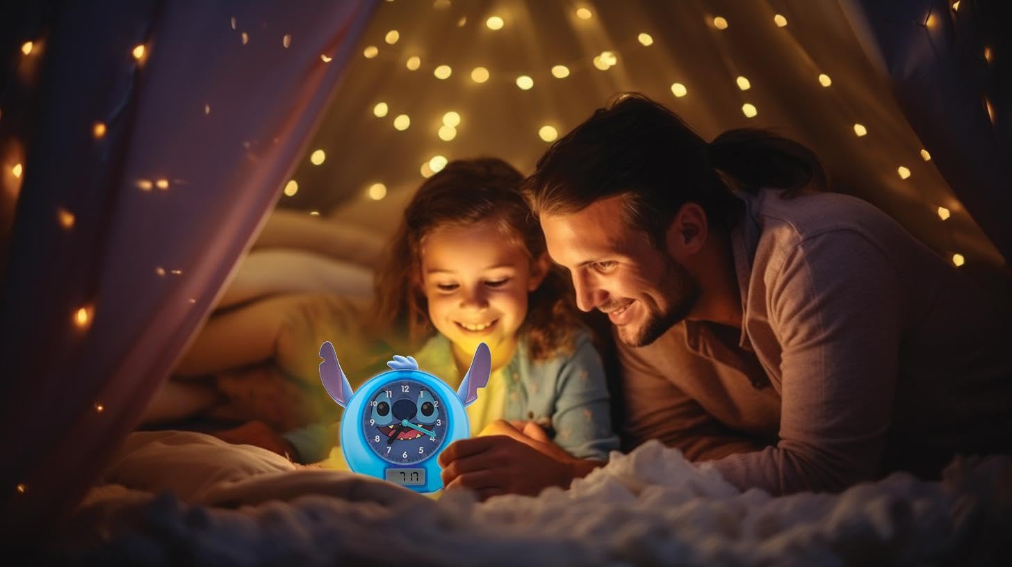 Lexibook Stitch RLT100DLXB sveglia bambini luce notturna blu