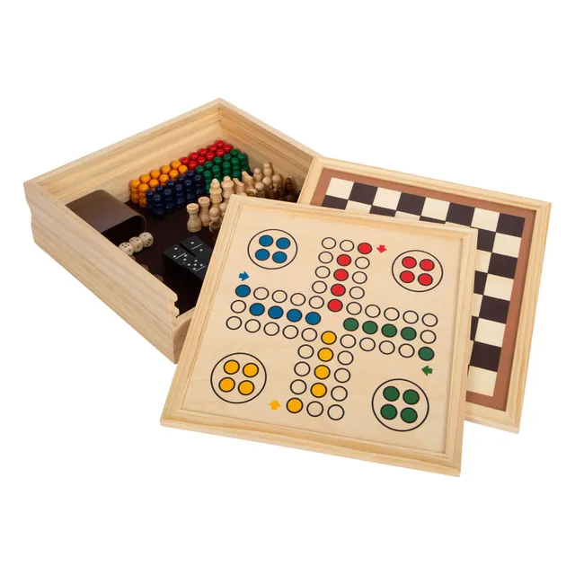 smallfoot 12322 collezione 7 giochi da tavolo in legno