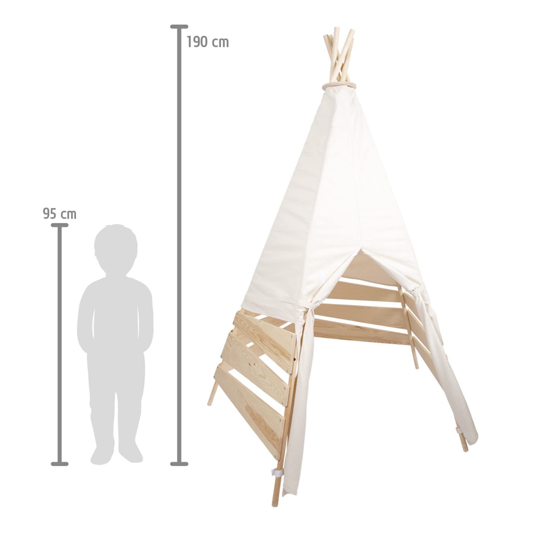 smallfoot Outdoor 12405 tenda tipi legno impermeabile 2 anni